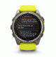 fēnix 8 – 51 mm, Solar, Sapphire Sapphire, Titanium with Amp yellow/graphite silicone band - 010-02907-21 - Garmin